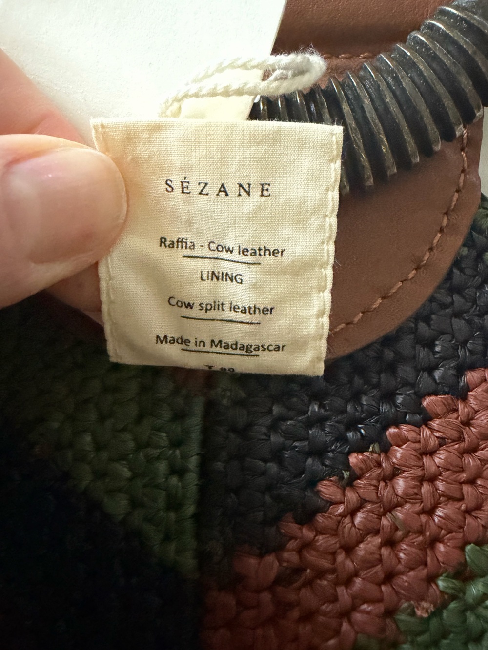 NWT Sezane Carlie Belt Multicoloured / Khaki - Size 80 - Picture 14 of 16